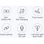 Auriculares bluetooth M12 max Blanco - Image 5