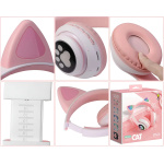 Auriculares Bluetooth Orejas Gato Rosa - Image 4