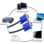 Cable VGA Negro y Azul - Image 2